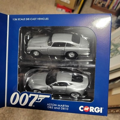 JAMES BOND 007 SPECTRE ASTON MARTIN DB5 DB10 1:36 SCALE DIE-CAST VEHICLES CORGI