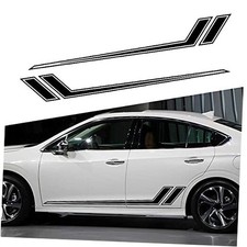 Universal Vinyl Side Body Car Decals Sports Car Sticker Racing Stripes Black