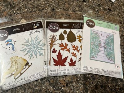 New in Packages. Set of 3 Sizzix Thinlits Die Sets