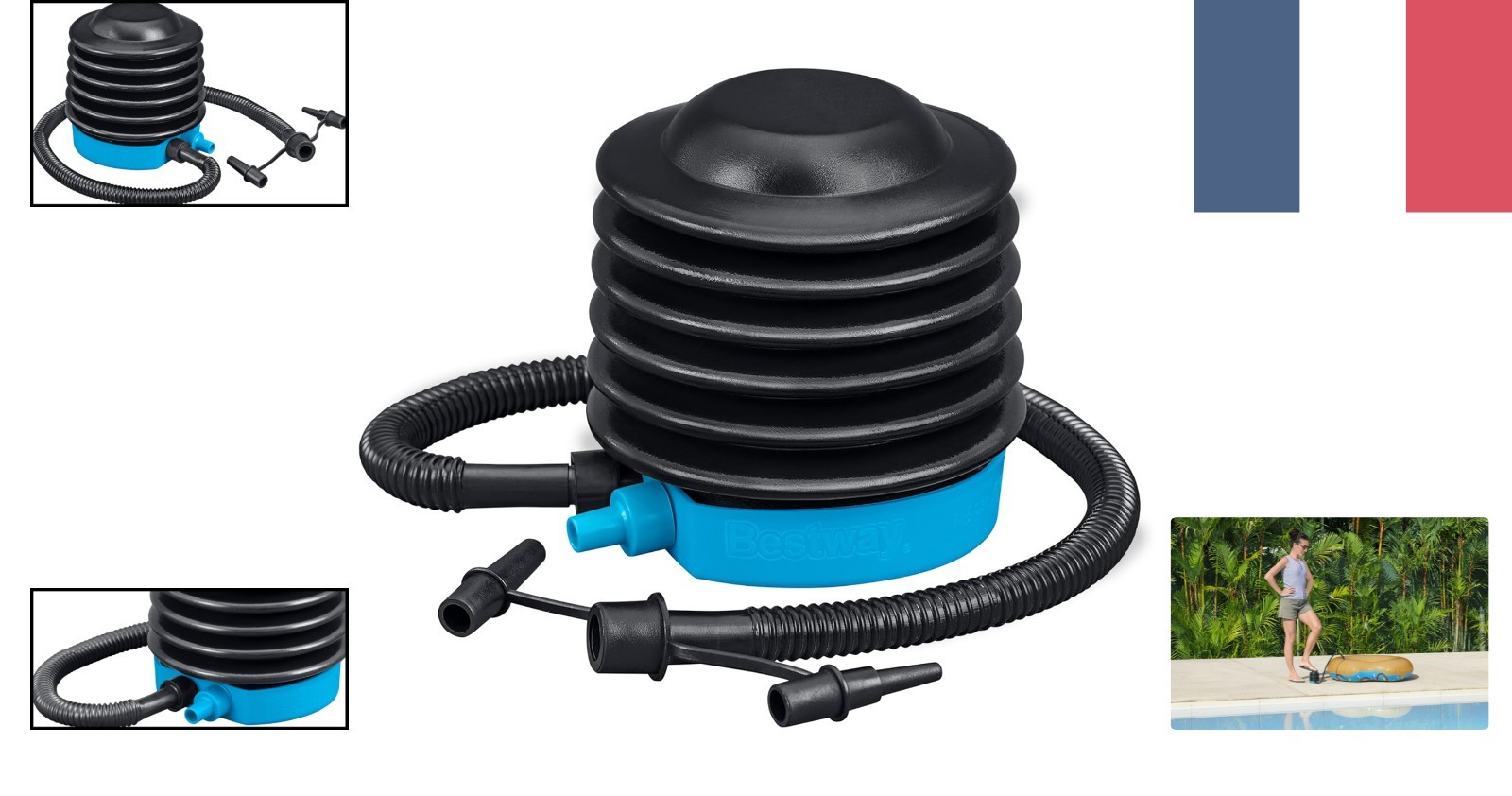 Pompe à pied manuelle Bestway 300 ML gonfleur bouée et piscine