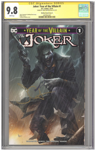 Joker Year of the Villain 1 CGC 9.8 SS Sig Carpenter Jeehyung Lee Virgin Variant