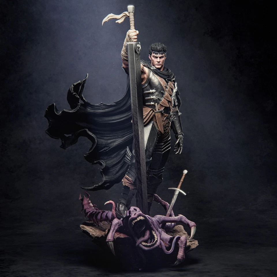 Guts - Berserk action figure in resina dipinta a mano consegna 30 - 90 g - Immagine 4 di 4