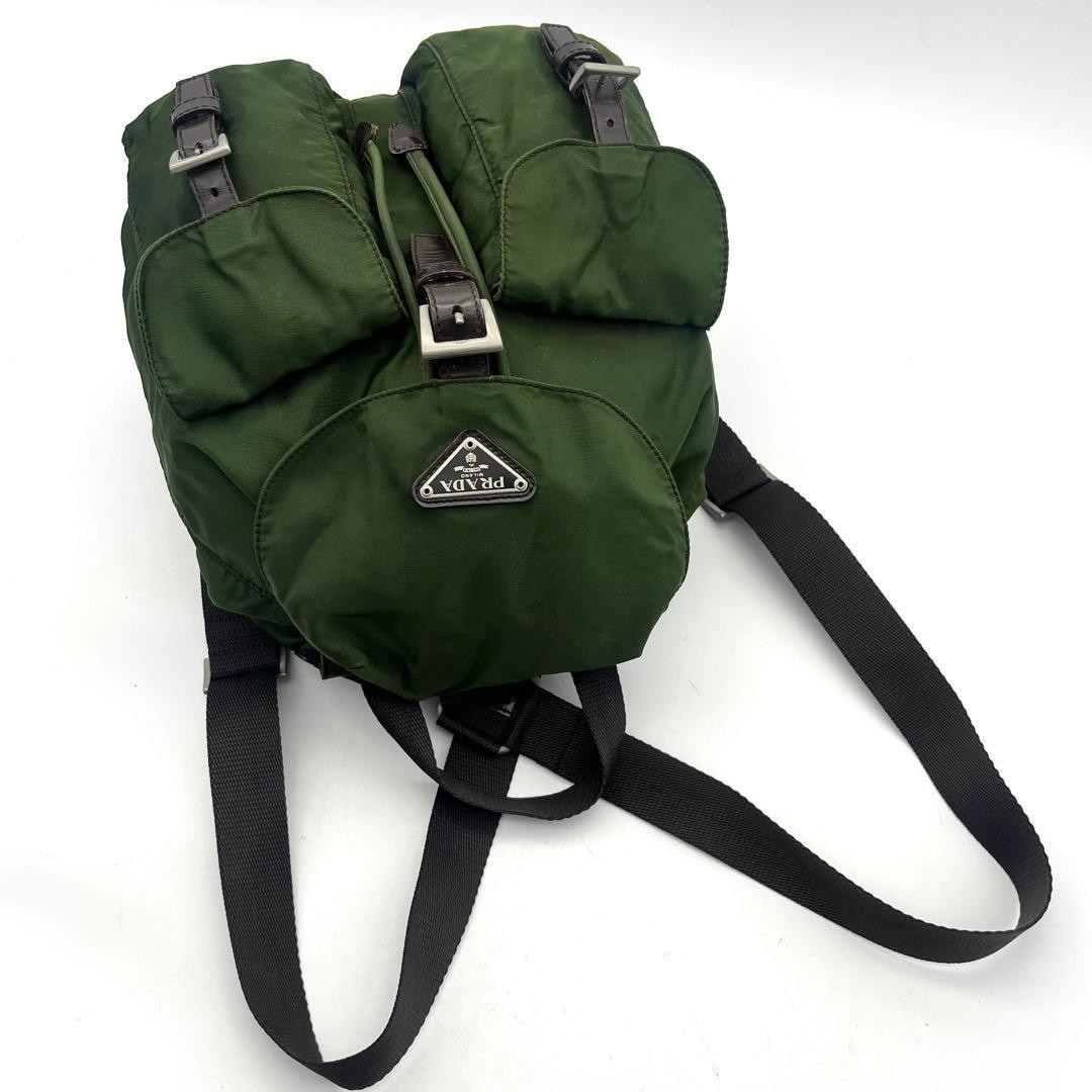 PRADA mini backpack triangular plate genuine auth… - image 5