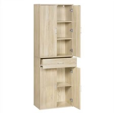 Aktenschrank, Kommode, 60x180x34 cm ,Hoher Büroschrank mit Tür,Küchenschrank