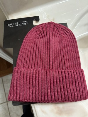 Rachel Zoe Women s Hat burgandy 100% Wool Knit Beanie New In Box