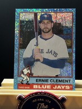2025 Topps Heritage High Number - Ernie Clement #668 Chrome Light Blue Sparkle