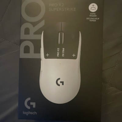 #ad Logitech PRO X2 Superstrike LIGHTSPEED POWERPLAY Optical Gaming Mouse White $175.00