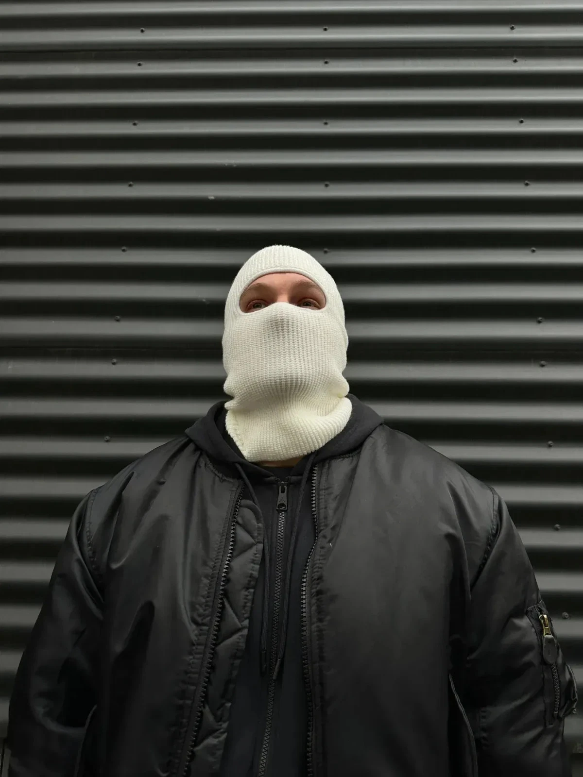 Balaclava without mouth, white