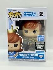 Funko Pop Franny Funko As Wonder Woman LE 2100 Funko Fundays Show + Protector