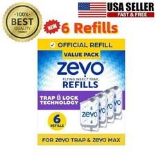 1 Pack Zevo Flying Insect Trap Refill Cartridges Easy to Use 6 Refill Cartridges