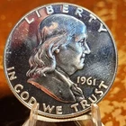 1961 Franklin 90% Silver Half Dollar- Choice Gem BU Proof