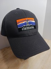 EUC Clemson Tigers "Landmark" Zepyr Structured Cap Curved Bill Trucker Mesh Hat