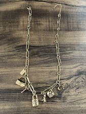  Good condition COACH necklace with charm, gold rare, popular item