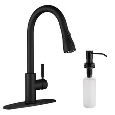 Black Kitchen Faucet, Kitchen Faucets with Pull Down Sprayer WEWE Commercial ...
