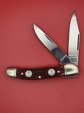Rare Double Boker Tree Brand Copperhead Red Jig Pocket Knife - Germany Solingen
