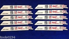 6" X 18 TPI Thin Kerf Sawzall Blade Milwaukee 48-00-5184 Lot of 10 Blades 