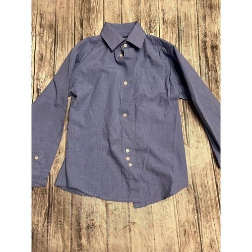 Chaps boys size XS 6-7 blue long sleeve shirt button - Picture 2 of 8