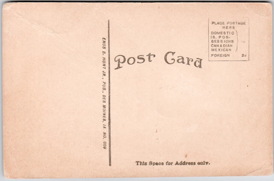 Des Moines Iowa First United Methodist Church USA IA Vintage DB Postcard - Image 2 of 2