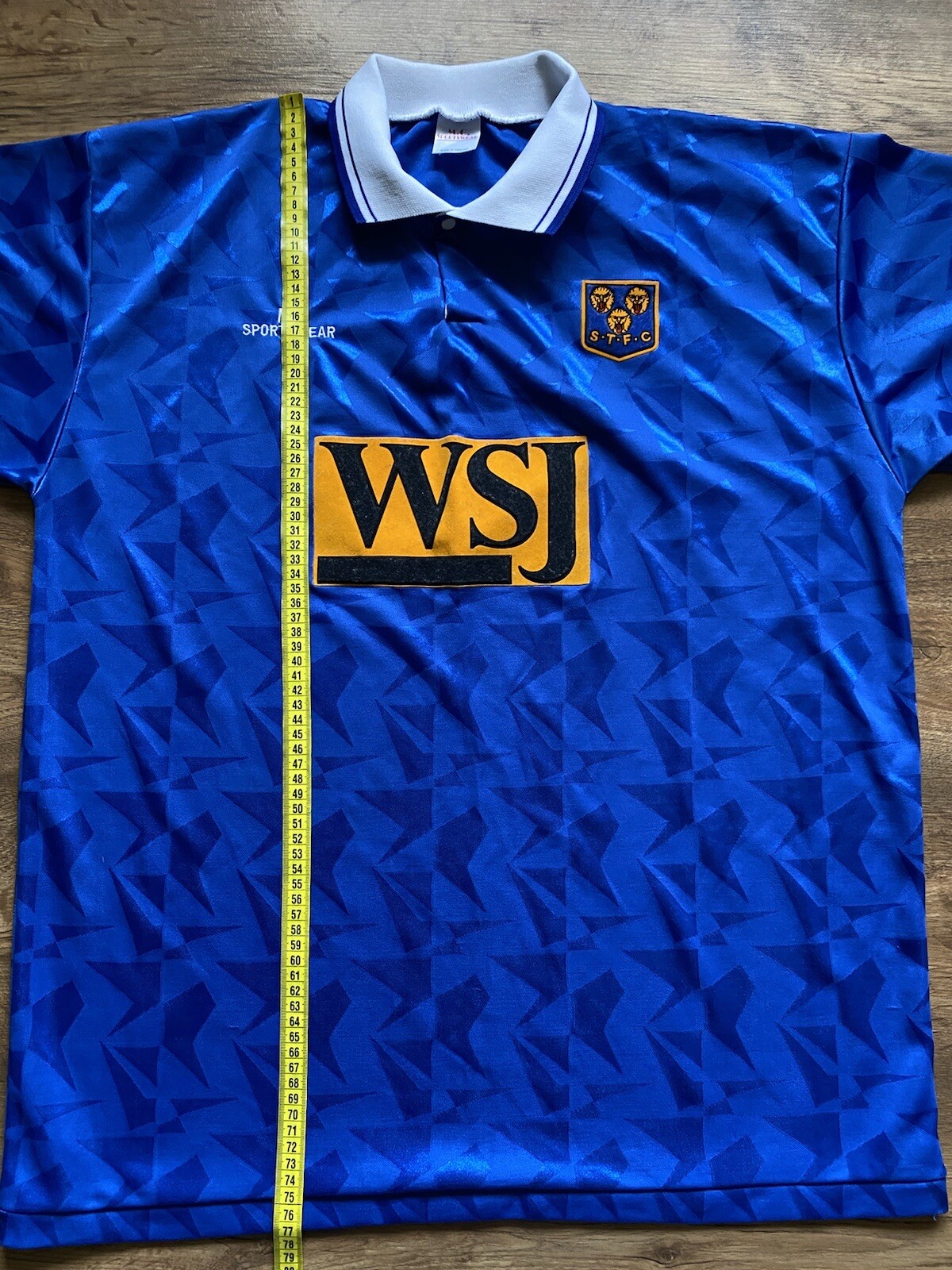 + VINTAGE SHREWSBURY TOWN ENGLAND 1993/1995 HOME FOOTBALL SHIRT MG