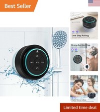 Waterproof Bluetooth Speaker - 5W Mini Portable Speaker with Suction Cup and Mic