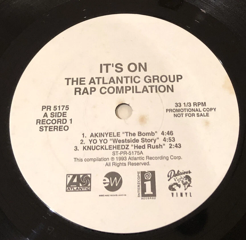 IT'S ON: THE ATLANTIC GROUP RAP COMPILATION 1993 2X VINYL LP 2PAC, YOYO. PROMO! Foto 4 de 4