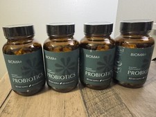 Bioma Probiotics for Digestive Health  3-in-1 Gut Health Formula  60 Capsules