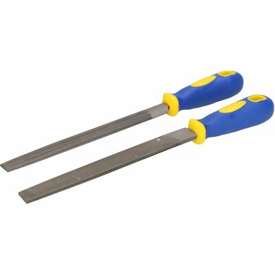 2 Stück Metallbearbeitung Metalltechnik T12 Feilen halbrund + flach 150 mm Länge