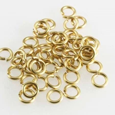 BRASS Round  Open JUMP RINGS  18 Ga. Wire / Saw-Cut ( 1 Oz  Pack ) Choose Size