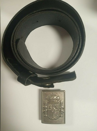 CINTURÓN DE PIEL CON EMBLEMA ESPAÑA | eBay