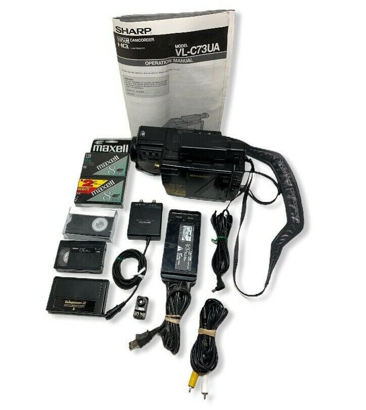 Vintage 1987 SHARP VHS-C HQ high Quality CAMCORDER VL-C73UA