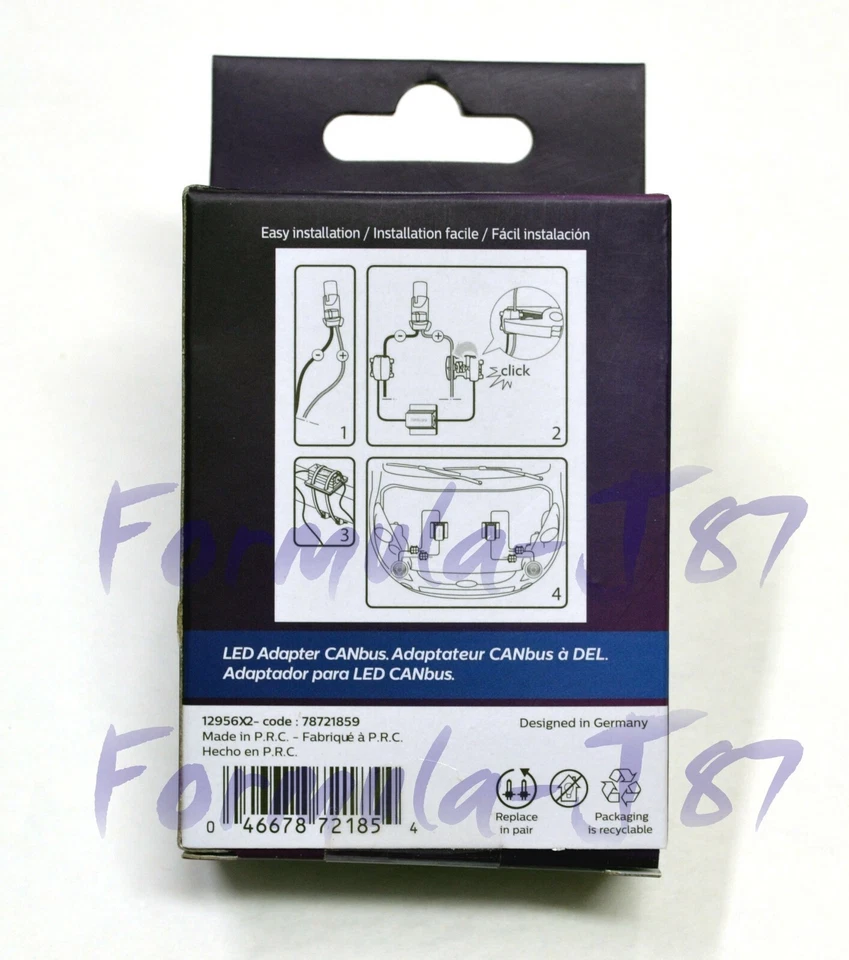 Philips LED Ecualizador de Carga Resistencia 194 Marcador Lateral Frontal Hyper Flash Stop Fit H Foto 3 de 4