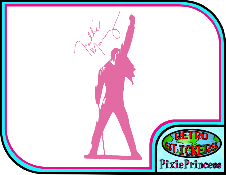 2X Queen Freddie Mercury Vinyl Decal Motorcycle Window Laptop Car - Foto 5