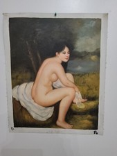 Quadro dama Scena Nudo Dipinto A Mano Olio Su Tela classico 40x50 CM Con telaio