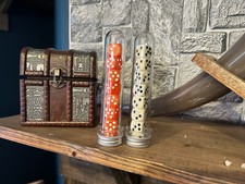 OCD Wizard Fireball White or Orange 8 Dice D D Dungeons and Dragons Dice Set