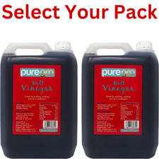 Puregro Malt Vinegar 5 Litres Pack of 1 - 2 Perfect for sprinkling over chips UK
