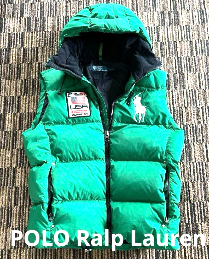 Polo Ralph Lauren Alpine Ski PRL67 USA Pony Patch Down Vest Small