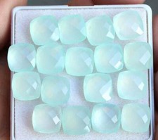 63.60 Ct Best Quality Aqua Chalcedony Briolette Gemstone Strand Size 10 MM