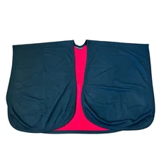 Adrienne Landau Womens Blue Wool Shawl Cape Poncho Open Front Sweater One Size