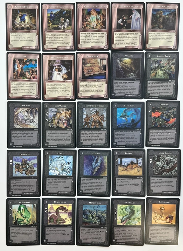 Middle Earth CCG: The Dragons 1996 Complete Set NEAR MINT LORD OF THE RINGS (B) - Image 4 of 4