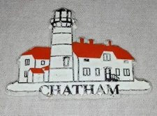 VINTAGE CHATHAM LIGHT HOUSE RUBBER FRIDGE MAGNET