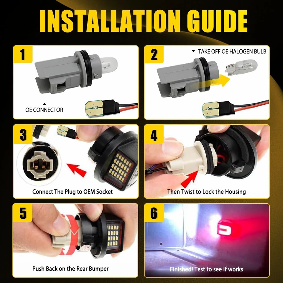 Juego de 1-10 luces LED de etiqueta de matrícula para F150 TUBO ROJO con arnés de cableado Foto 2 de 4