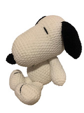 Snoopy Crochet Doll Handmade Wool Doll Knitted Wool Doll Gift Doll