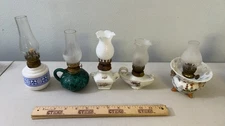 Lot of 5 Small Oil Lamps