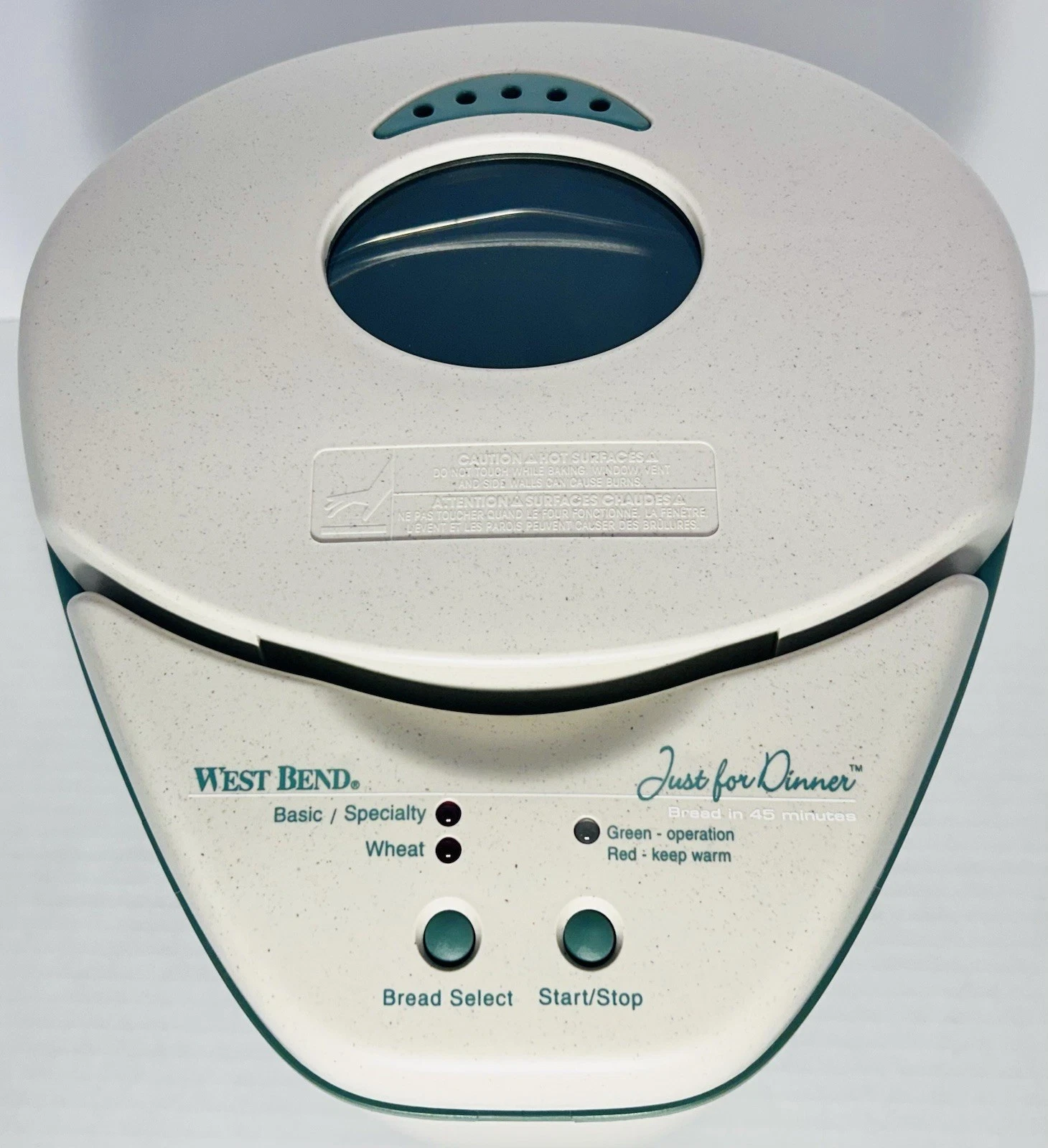 West Bend 41077 Just For Dinner Bread Machine Beige 490W Electric Kitchen