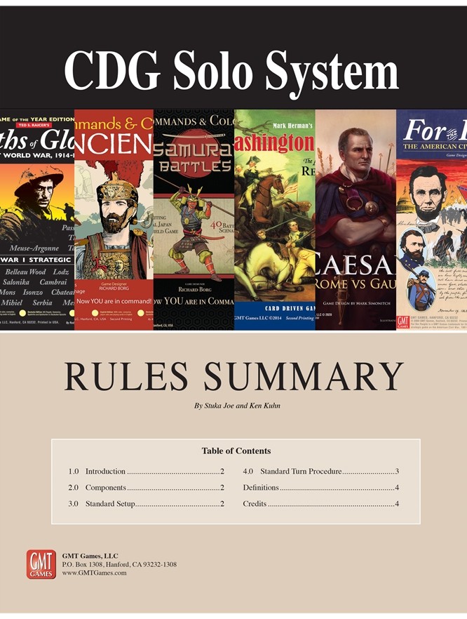 GMT Games CDG Solo System GMT 2203 4990₽