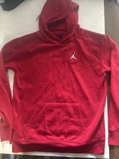 JORDAN Big Kids' Brooklyn Fleece Red Pullover Hoodie Sweatshirt Size XL 13-15 