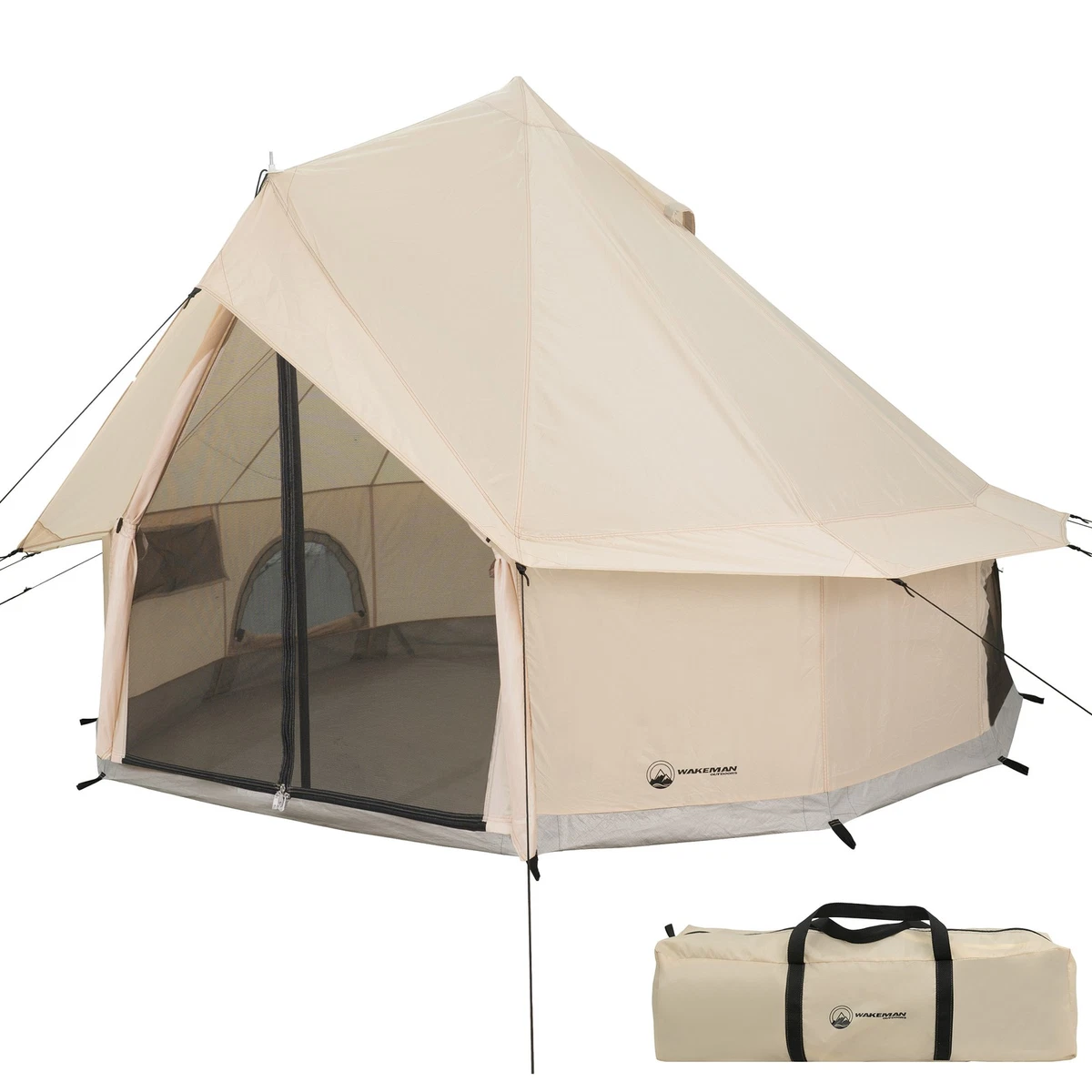 walheim zelt Alfheim 12.6 Glamping - 12.6 m² | 6 Personen Category_02_Tarp Poles Mesure:Vert Northwind Supreme schwarz/grau Klickfix