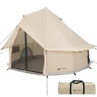 10 Person Tent for Camping Breathable Water-Resistant Glamping Tent, Beige