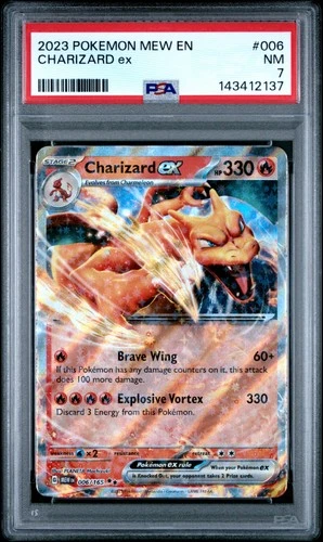 2023 POKEMON MEW EN-151 #006 CHARIZARD EX PSA 7