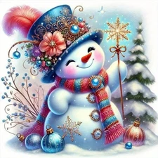 Christmas Diamond Art Kits for Adults, Snowman Painting Christmas7 